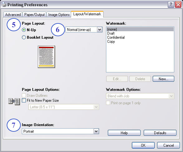 Figure 2 - Layout and Style options